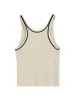 Knitted Crew Collar Contrast Vest sold by COMMENSE