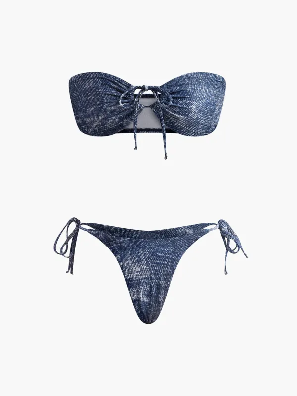 Vintage Strapless Bikini Set sold by COMMENSE