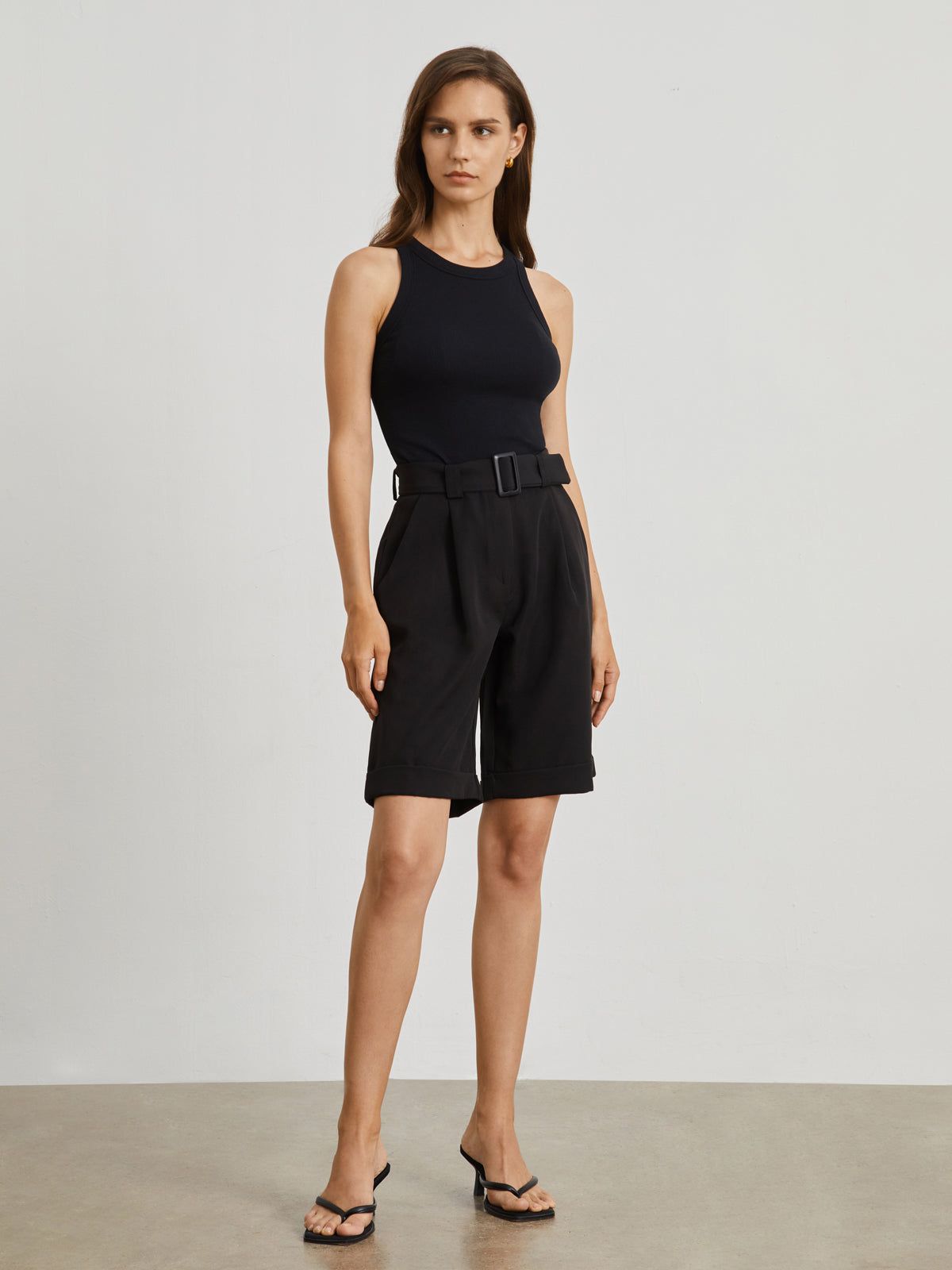 Minimalist Belted Shorts sold by COMMENSE product image thumbnail 3