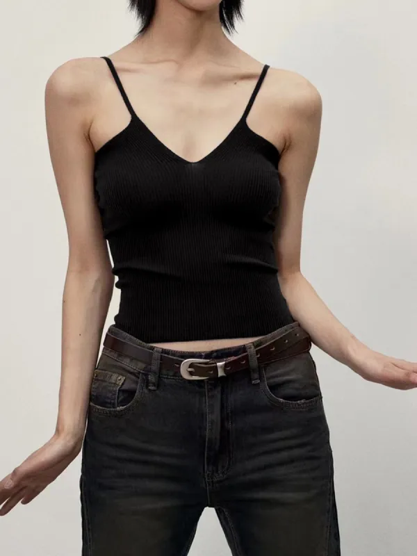 Seamless Deep Neck Ribbed Cami sold by COMMENSE