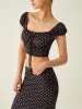 Polka Dot Knotted Skirt Set sold by COMMENSE