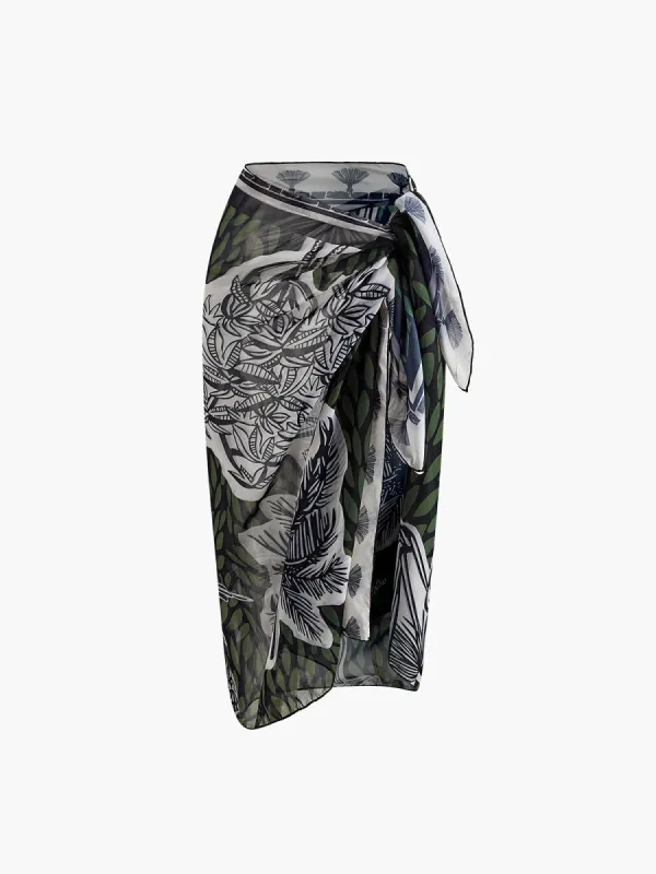 Print Chiffon Cover Up sold by COMMENSE