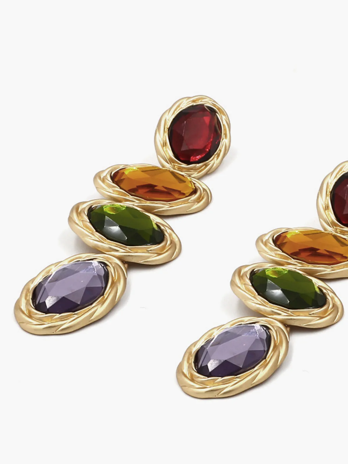 Colorful Rhinestone Earrings sold by COMMENSE product image thumbnail 2