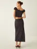 Polka Dot Knotted Skirt Set sold by COMMENSE