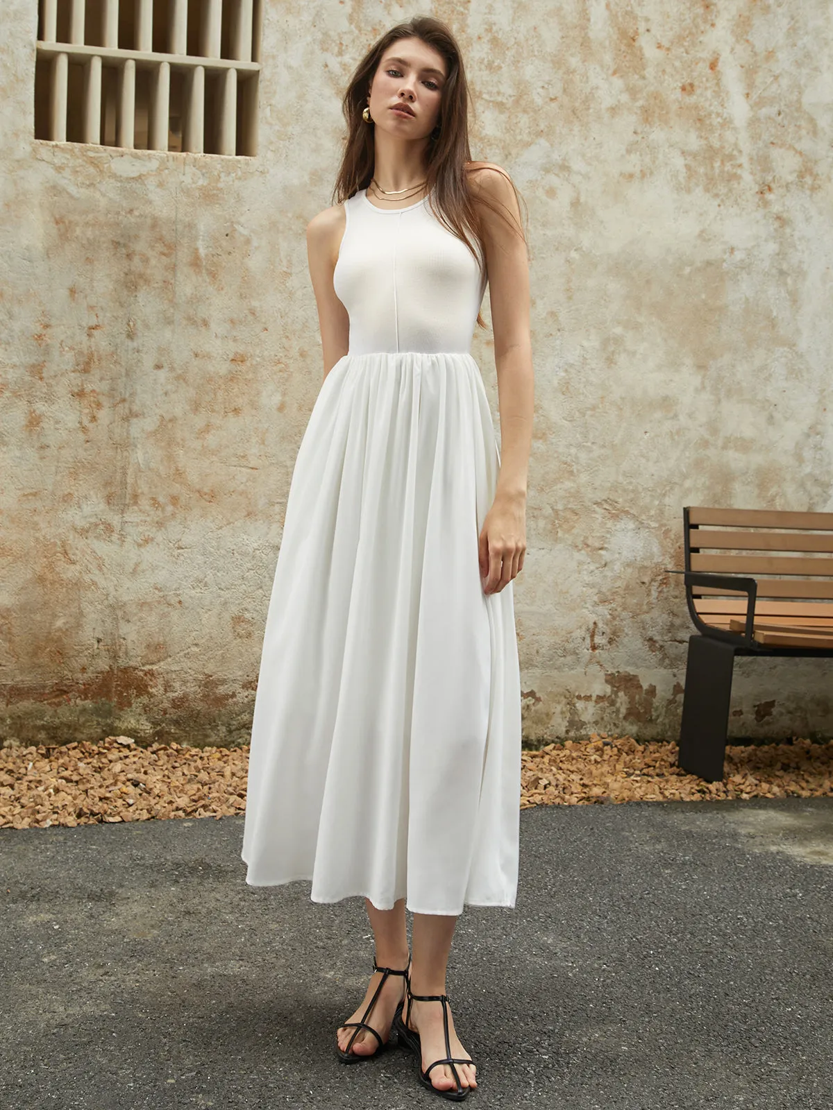 Solid Pockets Flowy Long Dress sold by COMMENSE product image thumbnail 2