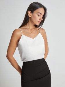 V-Neck Satin Camisole sold by COMMENSE