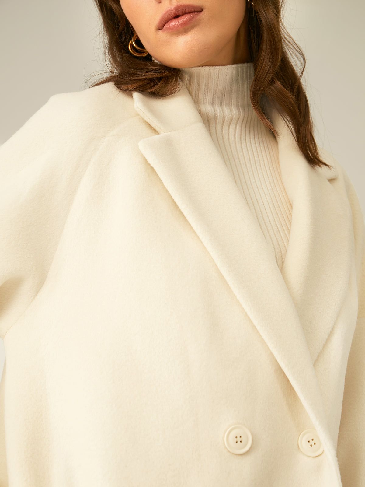 Oversized Double Breasted Wool Coat sold by COMMENSE product image thumbnail 2