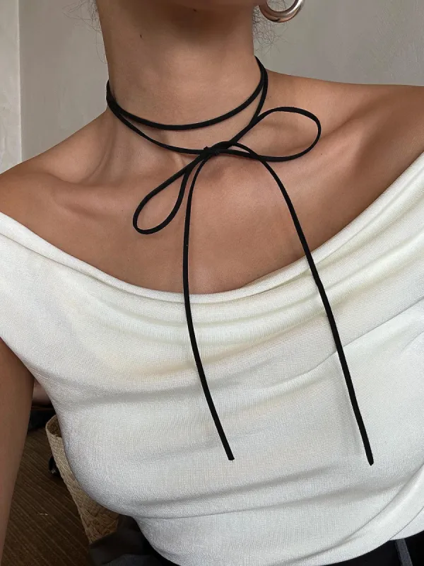 Cord Wrap Necklace sold by COMMENSE