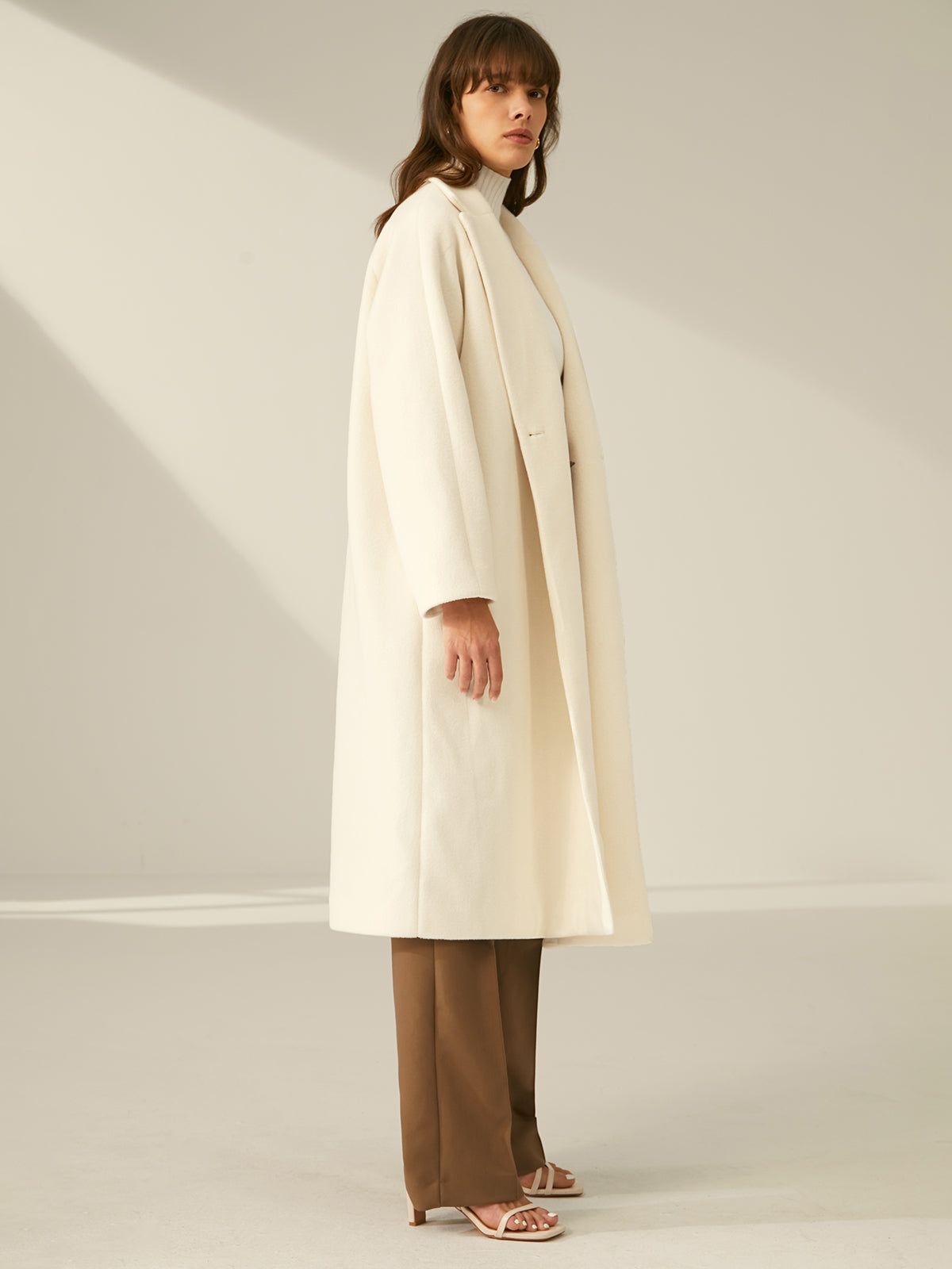 Oversized Double Breasted Wool Coat sold by COMMENSE product image thumbnail 3