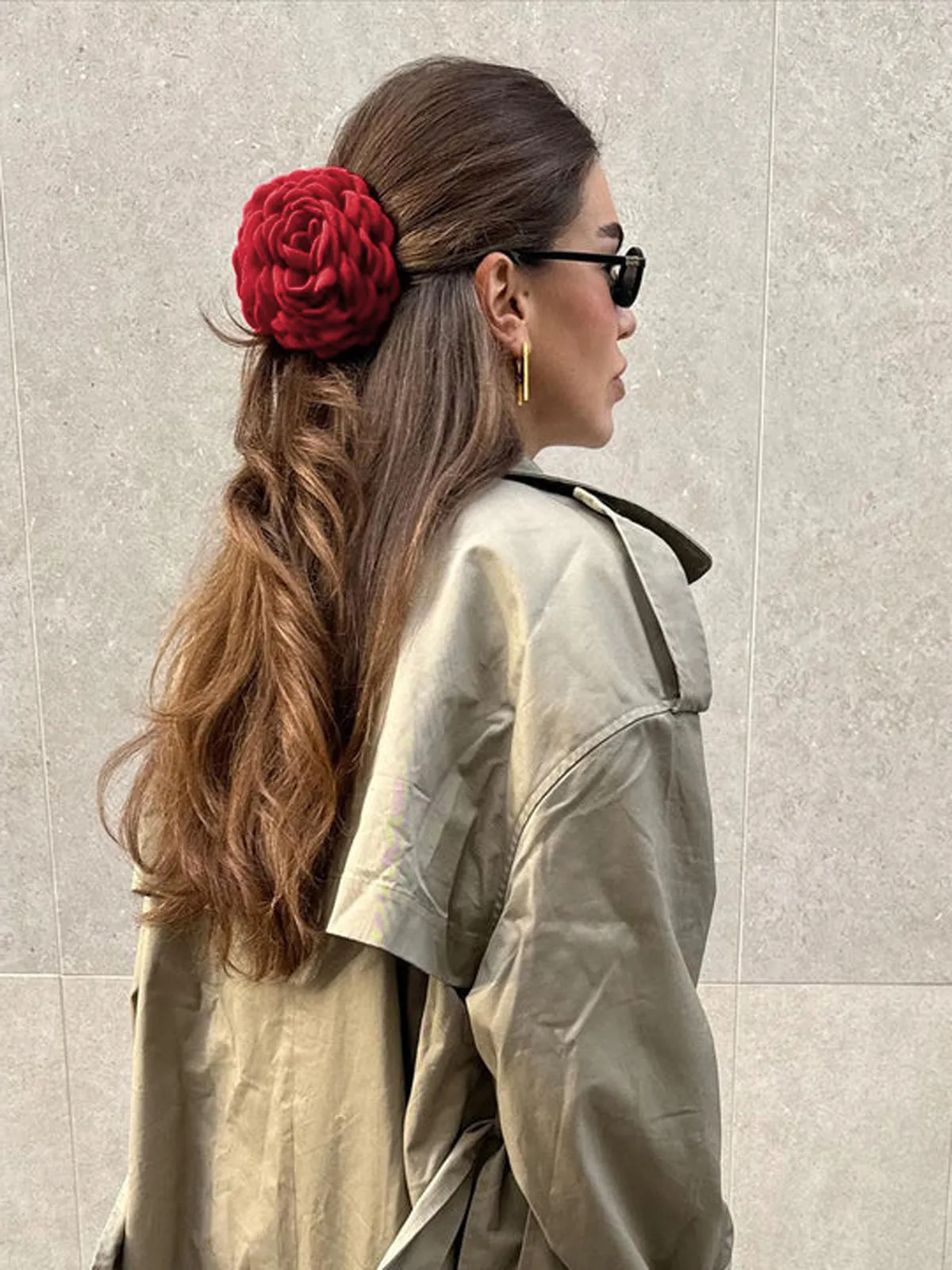 Large Rose Flower Hair Claw sold by COMMENSE product image thumbnail 4