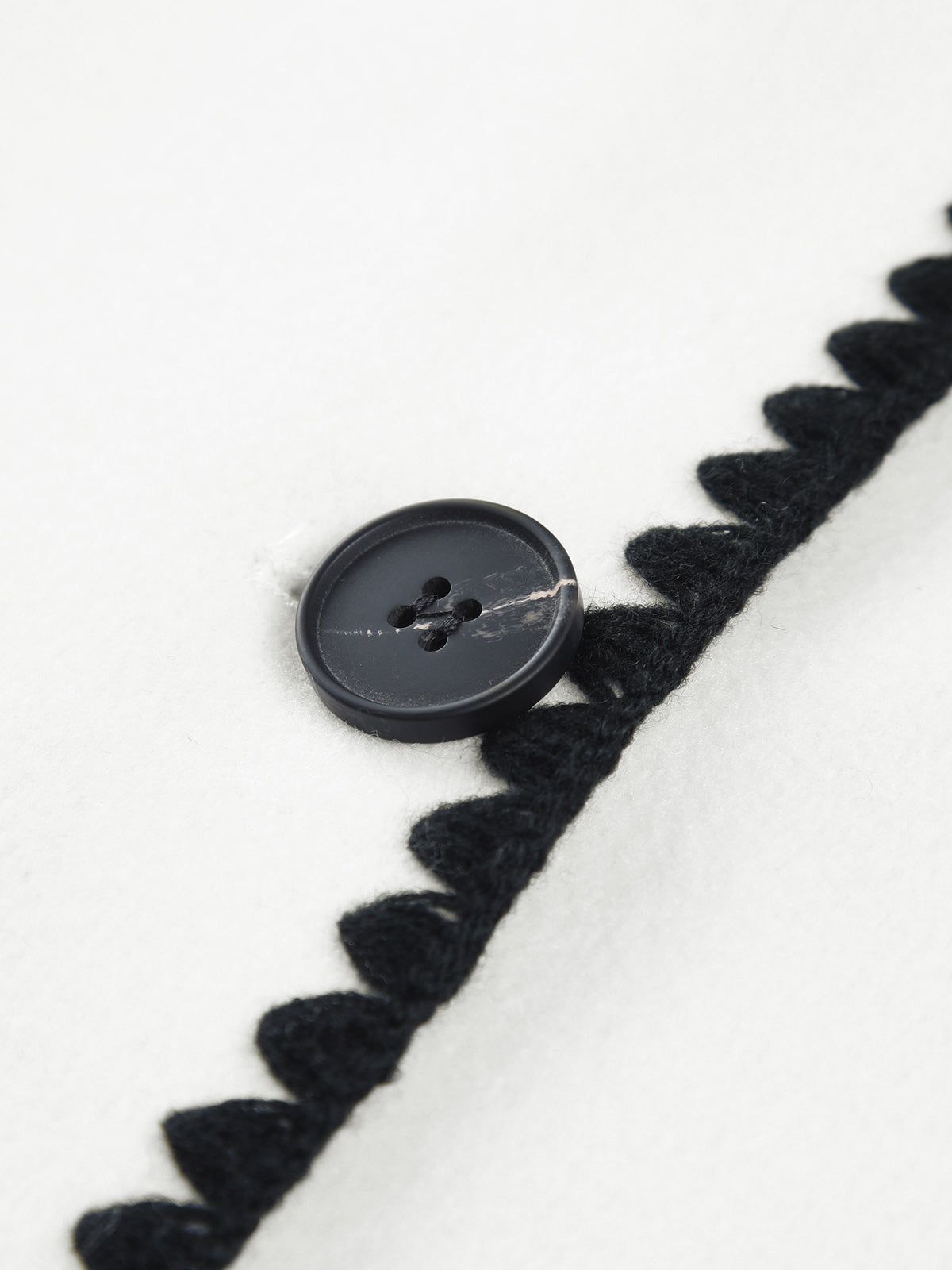 Double Pockets Embroidered Trim Coat With Matching Scarf sold by COMMENSE product image thumbnail 4