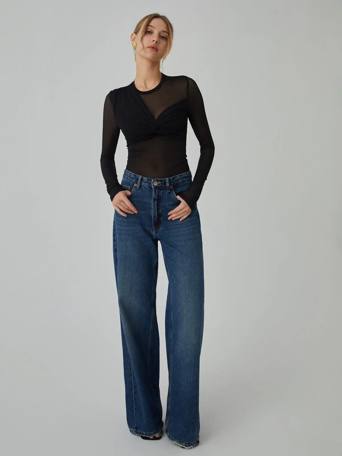 Solid Criss Cross Patchwork Top sold by COMMENSE product image thumbnail 3
