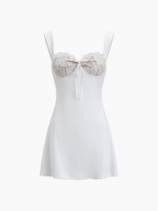 Drawstring Lace Short Dress sold by COMMENSE