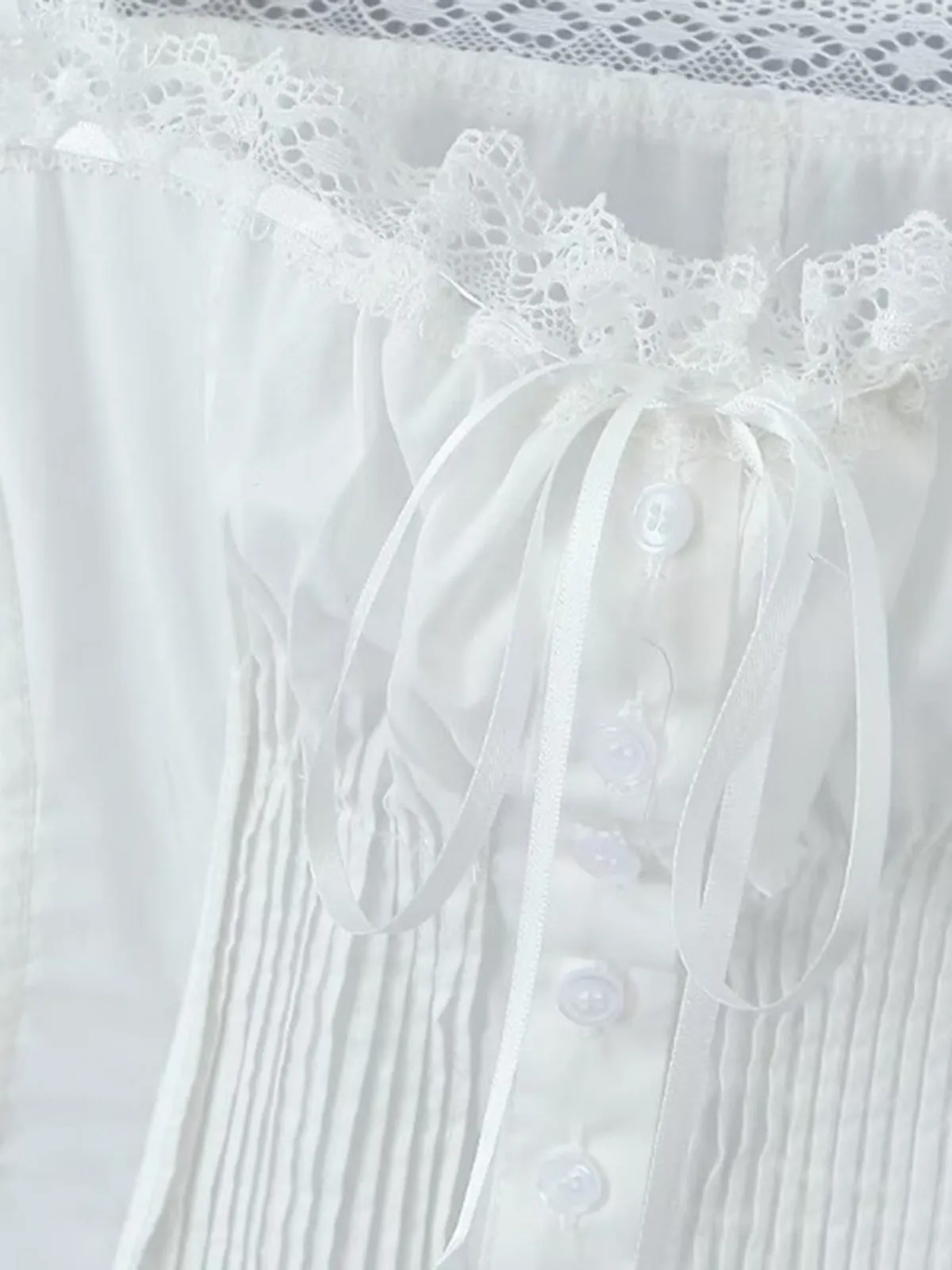 Frenchy Tie Up Lace Trim Cami Top sold by COMMENSE product image thumbnail 3