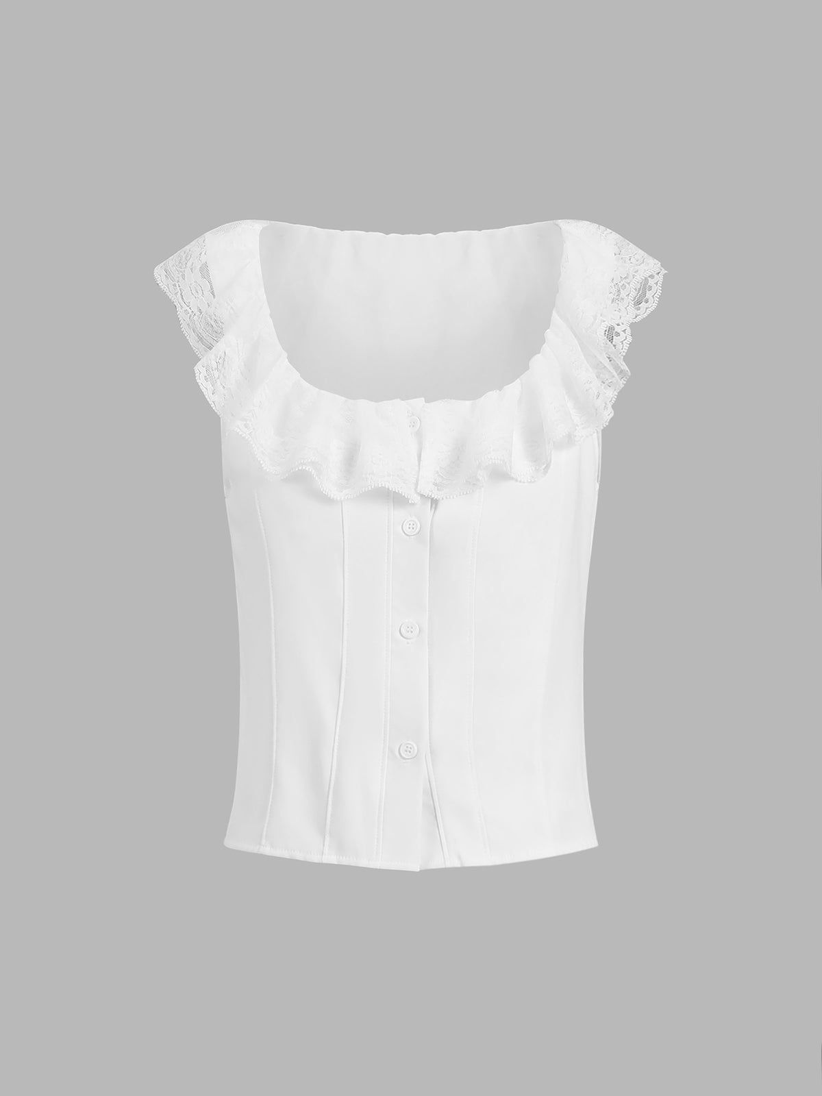 Ivory Glow Ruffle Two Piece Skirt Set sold by COMMENSE product image thumbnail 4