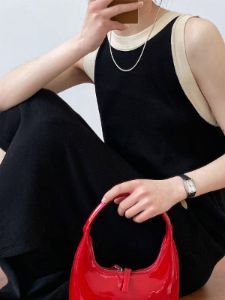 Contrast Trim Midi Sweater Dress sold by COMMENSE