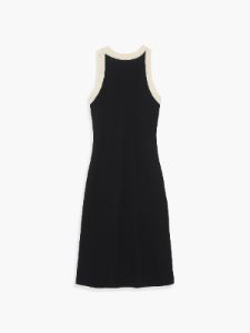 Contrast Trim Midi Sweater Dress sold by COMMENSE