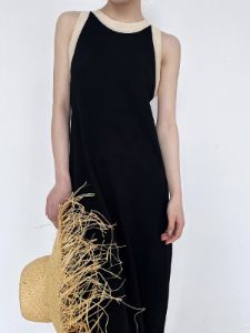 Contrast Trim Midi Sweater Dress sold by COMMENSE