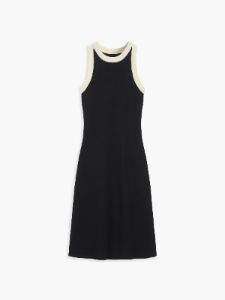 Contrast Trim Midi Sweater Dress sold by COMMENSE