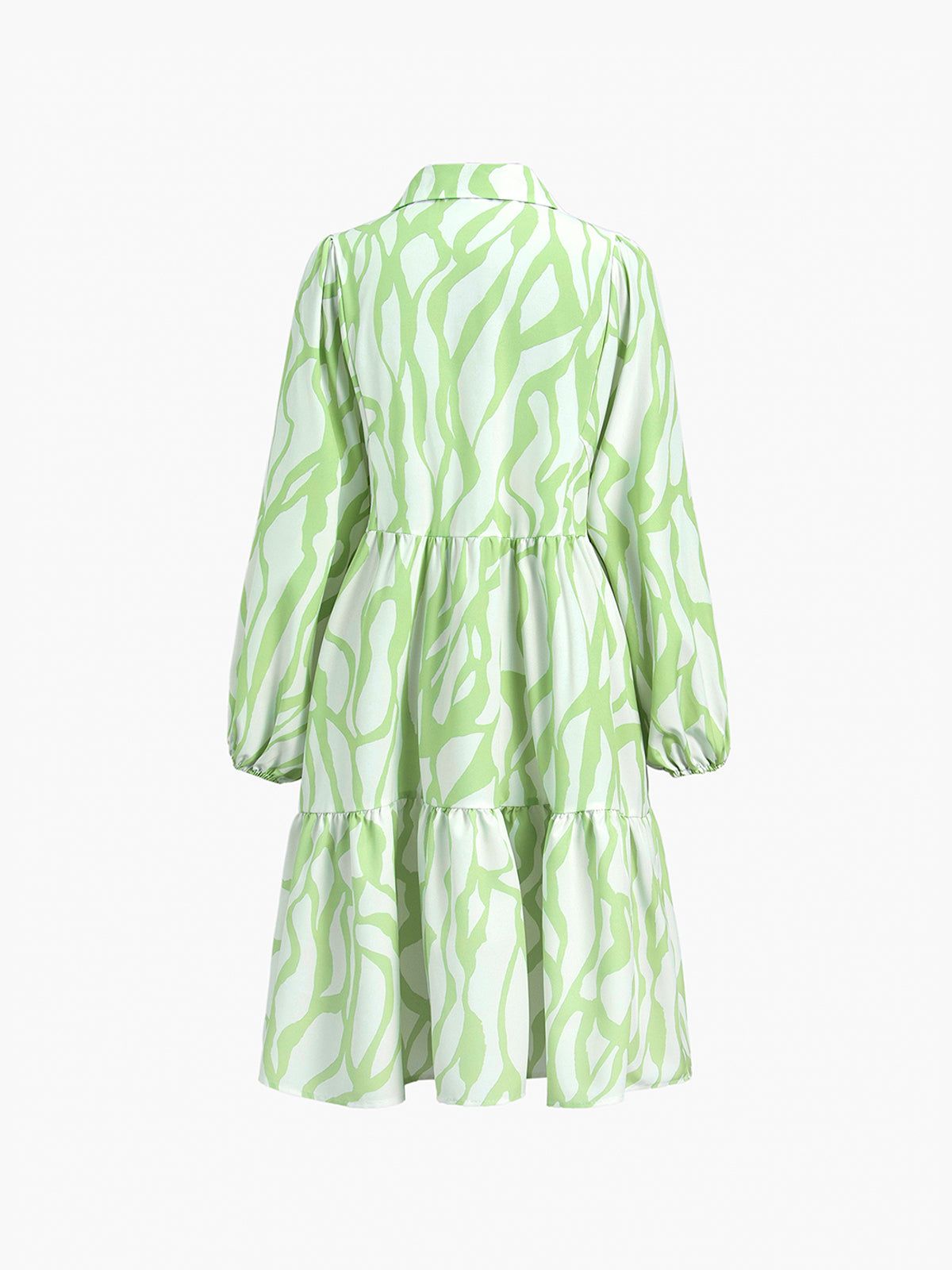 Geometric Print V-Neck Midi Dress sold by COMMENSE product image thumbnail 2