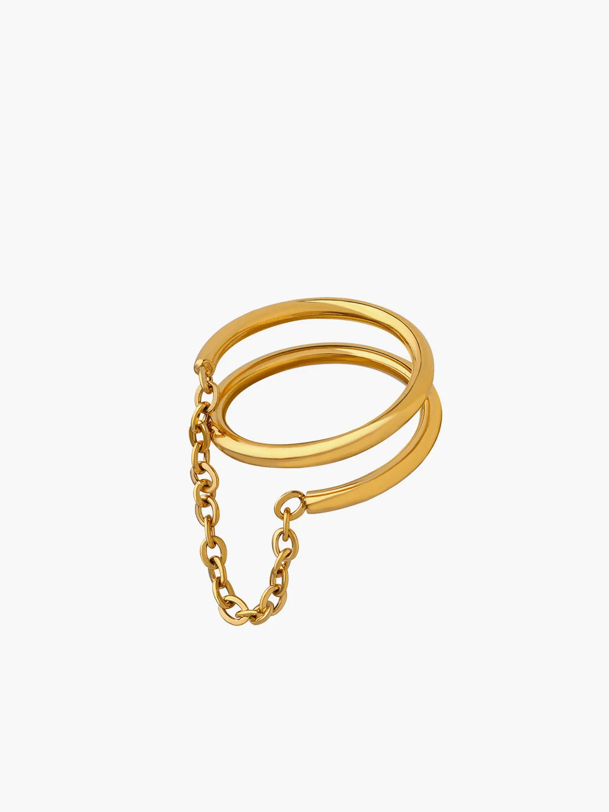Double Layered Chain Decor Ring sold by COMMENSE product image thumbnail 4