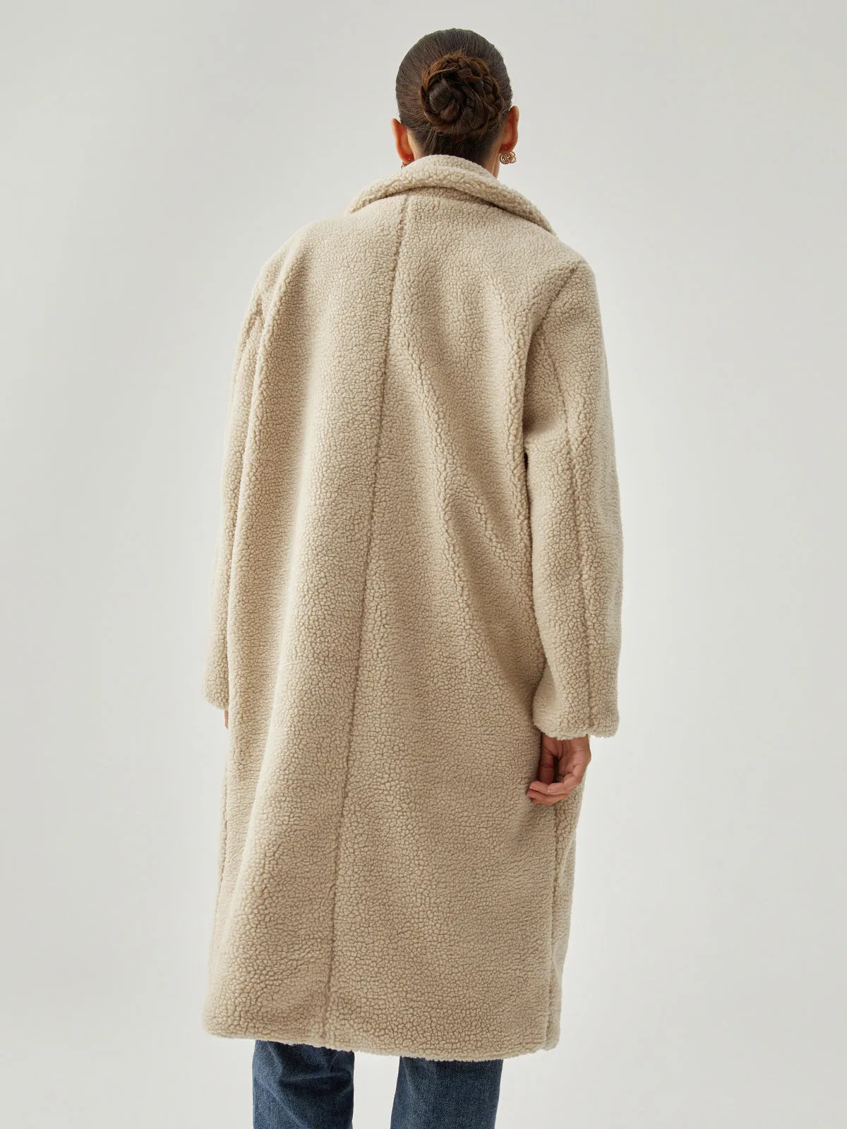 Oversized Button Fleece Coat sold by COMMENSE product image thumbnail 3