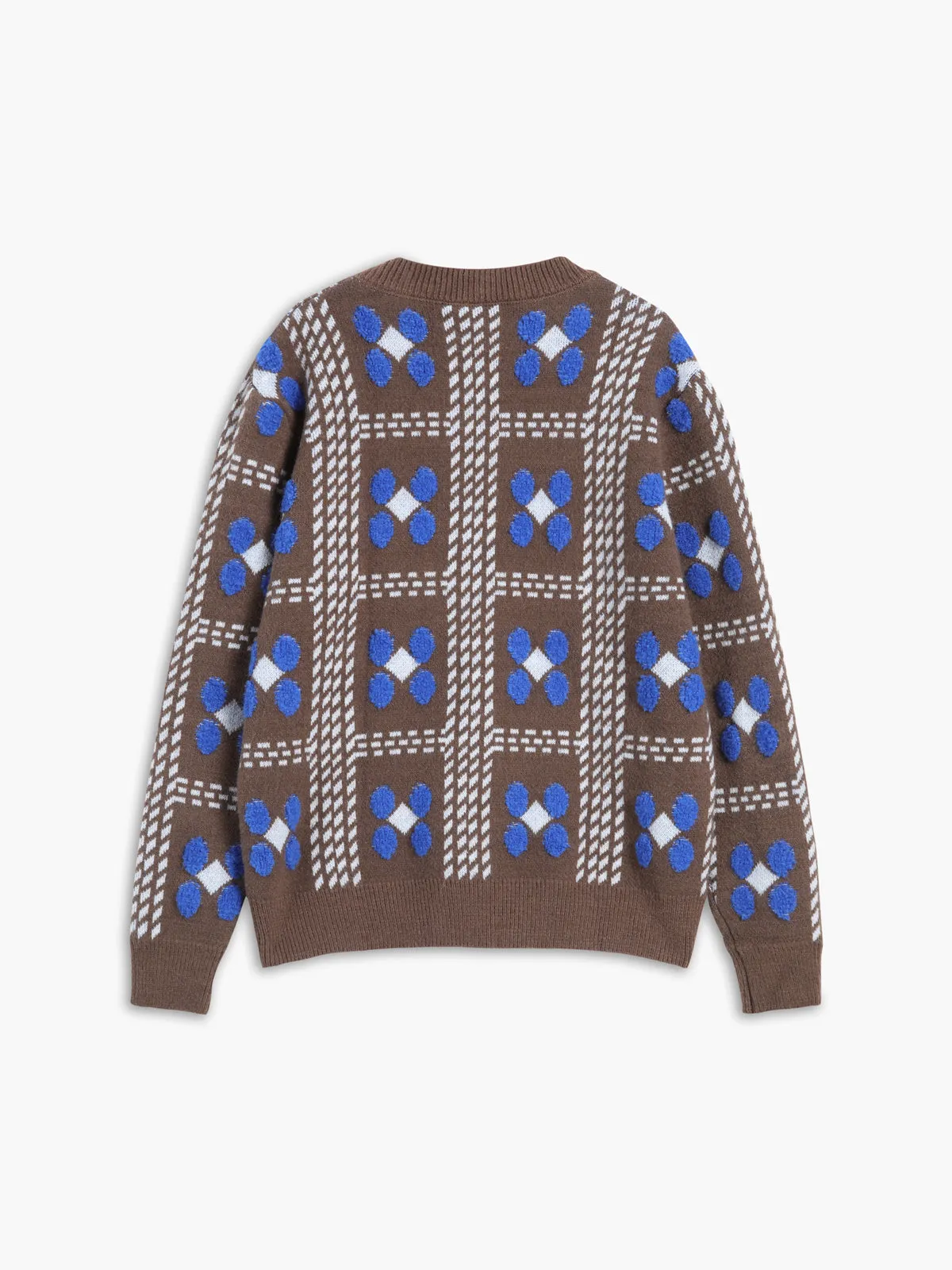 Floral Checkered Sweater sold by COMMENSE product image thumbnail 2