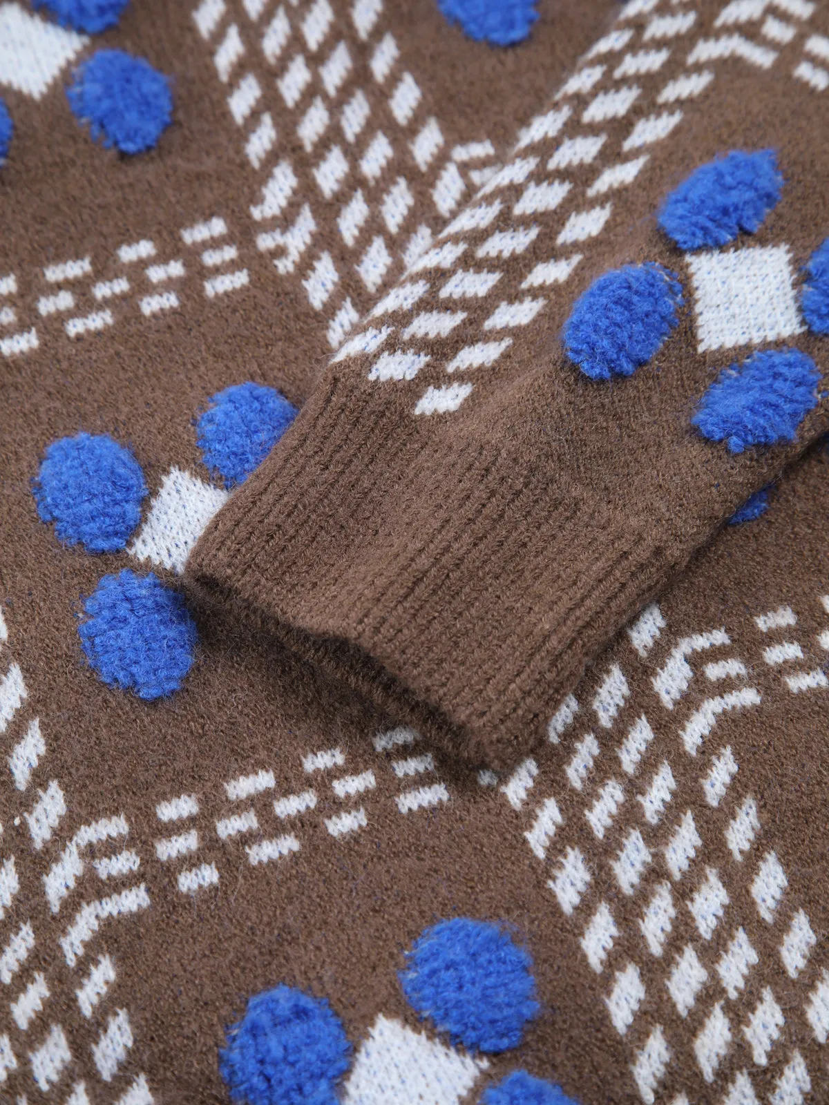 Floral Checkered Sweater sold by COMMENSE product image thumbnail 4