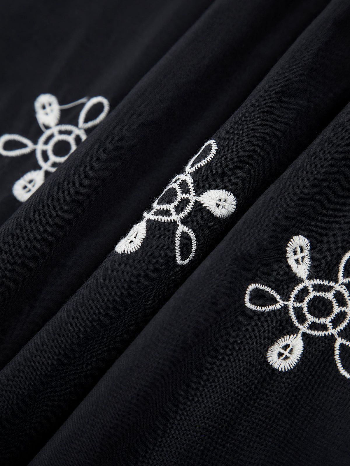 Embroidered Floral Open Back Midi Dress sold by COMMENSE product image thumbnail 5