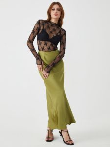 Mesh Long Sleeve Floral Shirt sold by COMMENSE