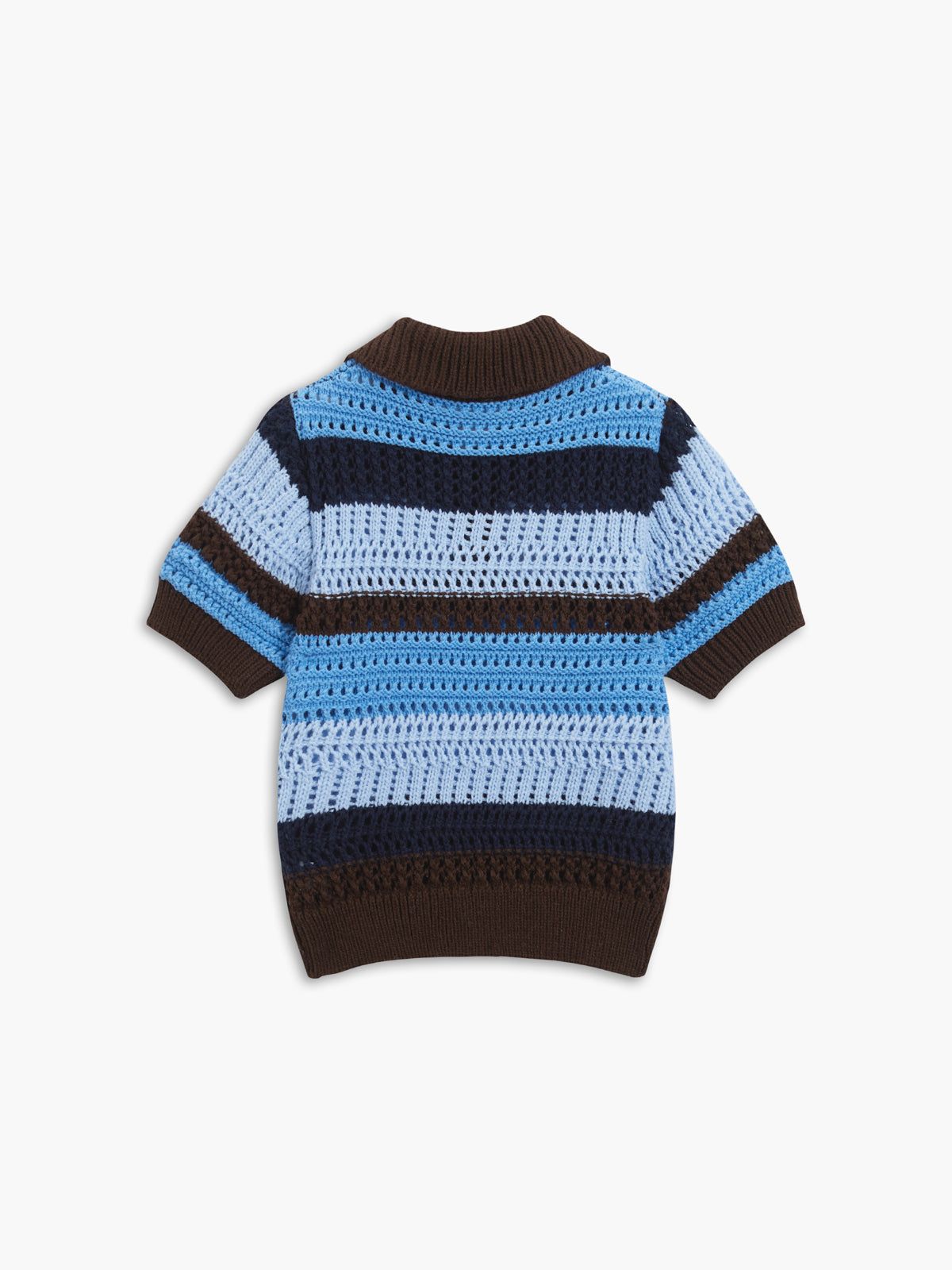 Sea Breeze Crochet Eyelet Polo Shirt sold by COMMENSE product image thumbnail 2