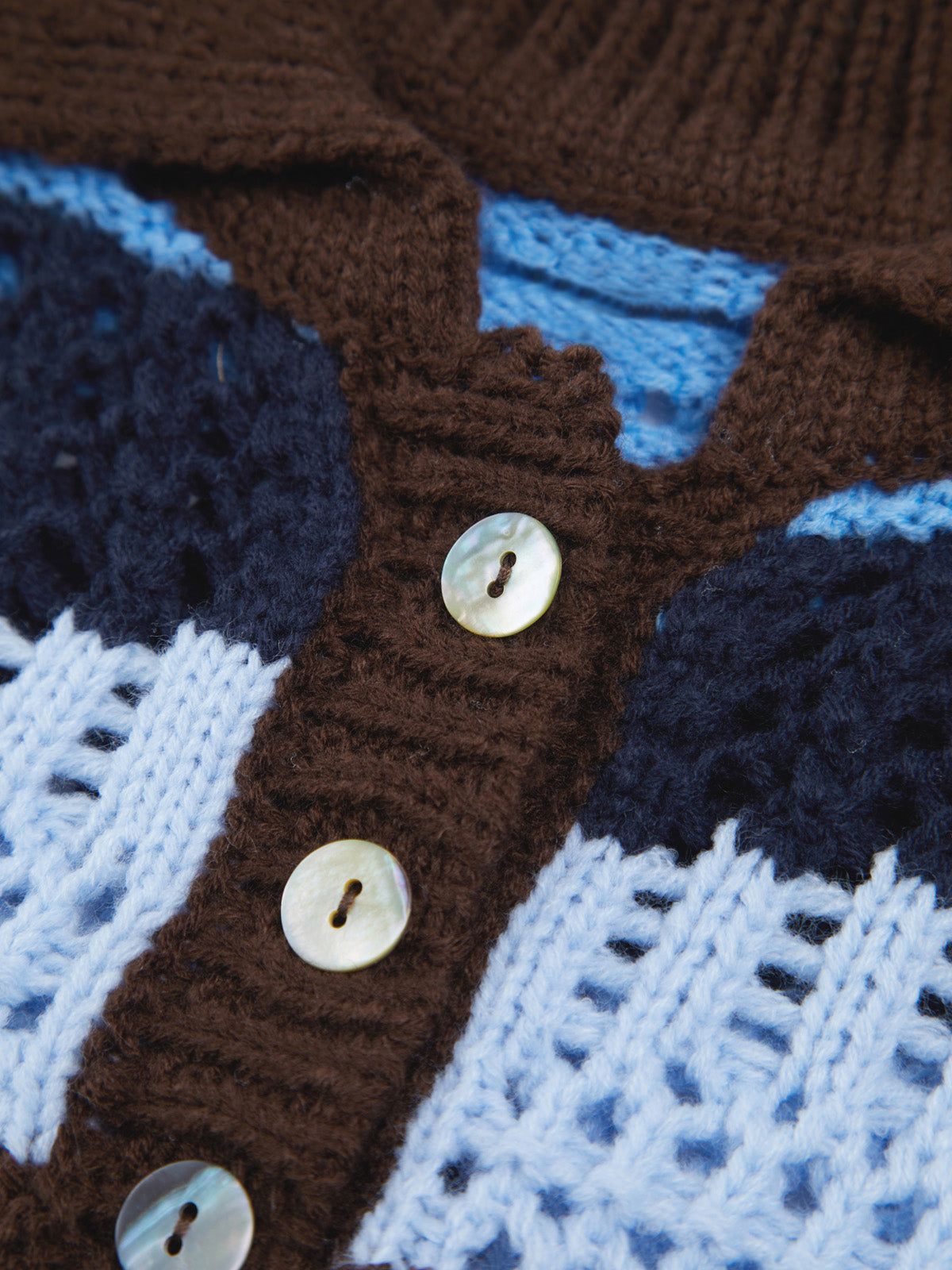 Sea Breeze Crochet Eyelet Polo Shirt sold by COMMENSE product image thumbnail 3