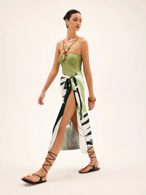 Tropical Rain Forest Print Cover Up made by COMMENSE