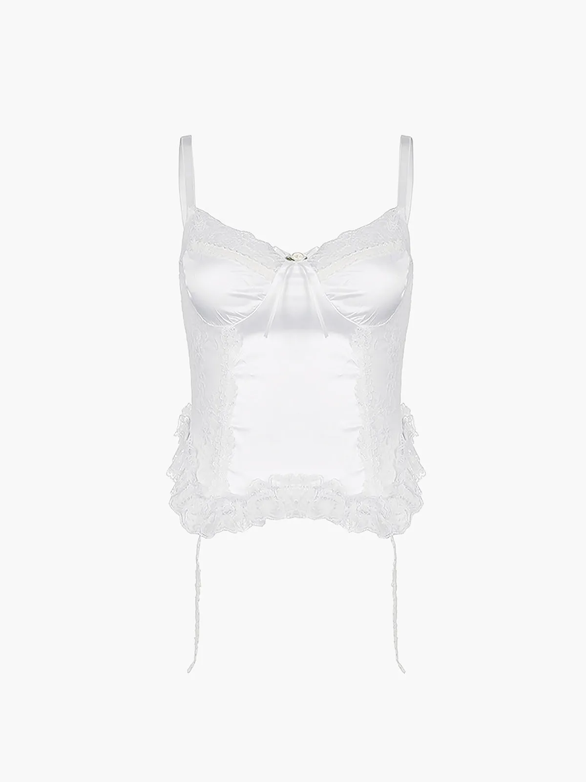 Ruffle Lace Patchwork Cami Top sold by COMMENSE product image thumbnail 3