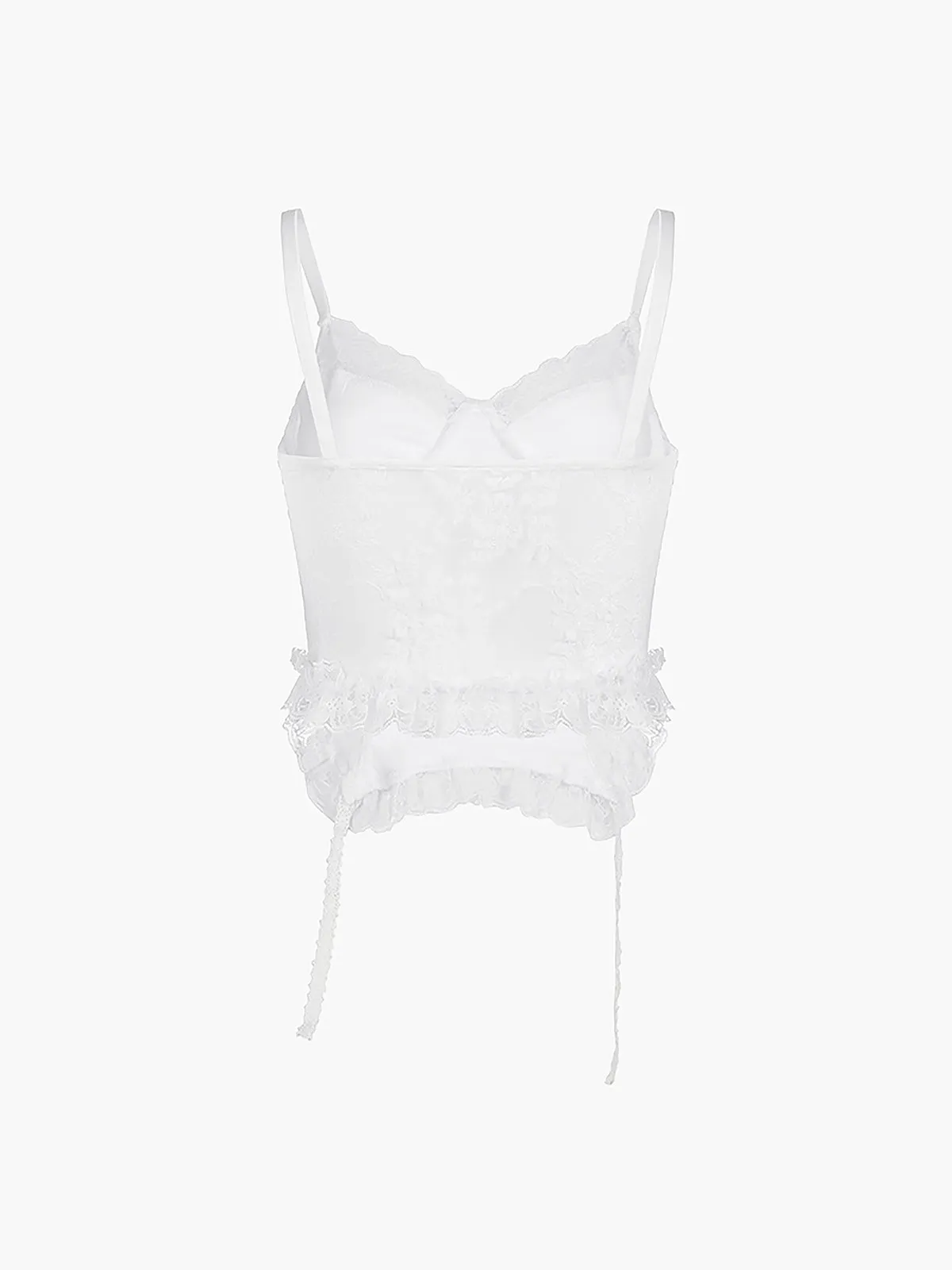 Ruffle Lace Patchwork Cami Top sold by COMMENSE product image thumbnail 4