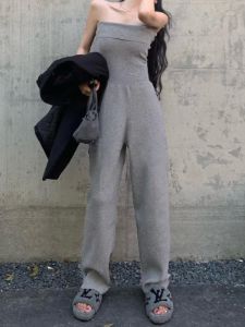 Overfold Off Shoulder Pocket Jumpsuit sold by COMMENSE