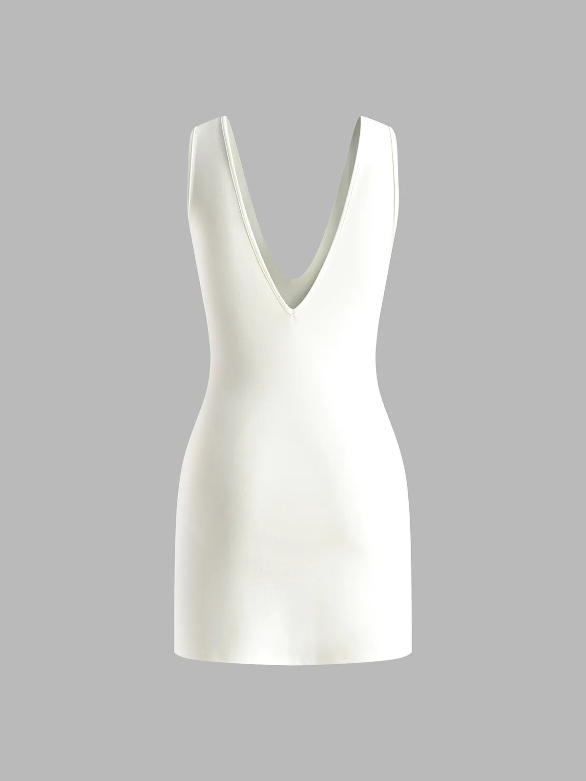 V-Neck Bodycon Tank Dress sold by COMMENSE product image thumbnail 3