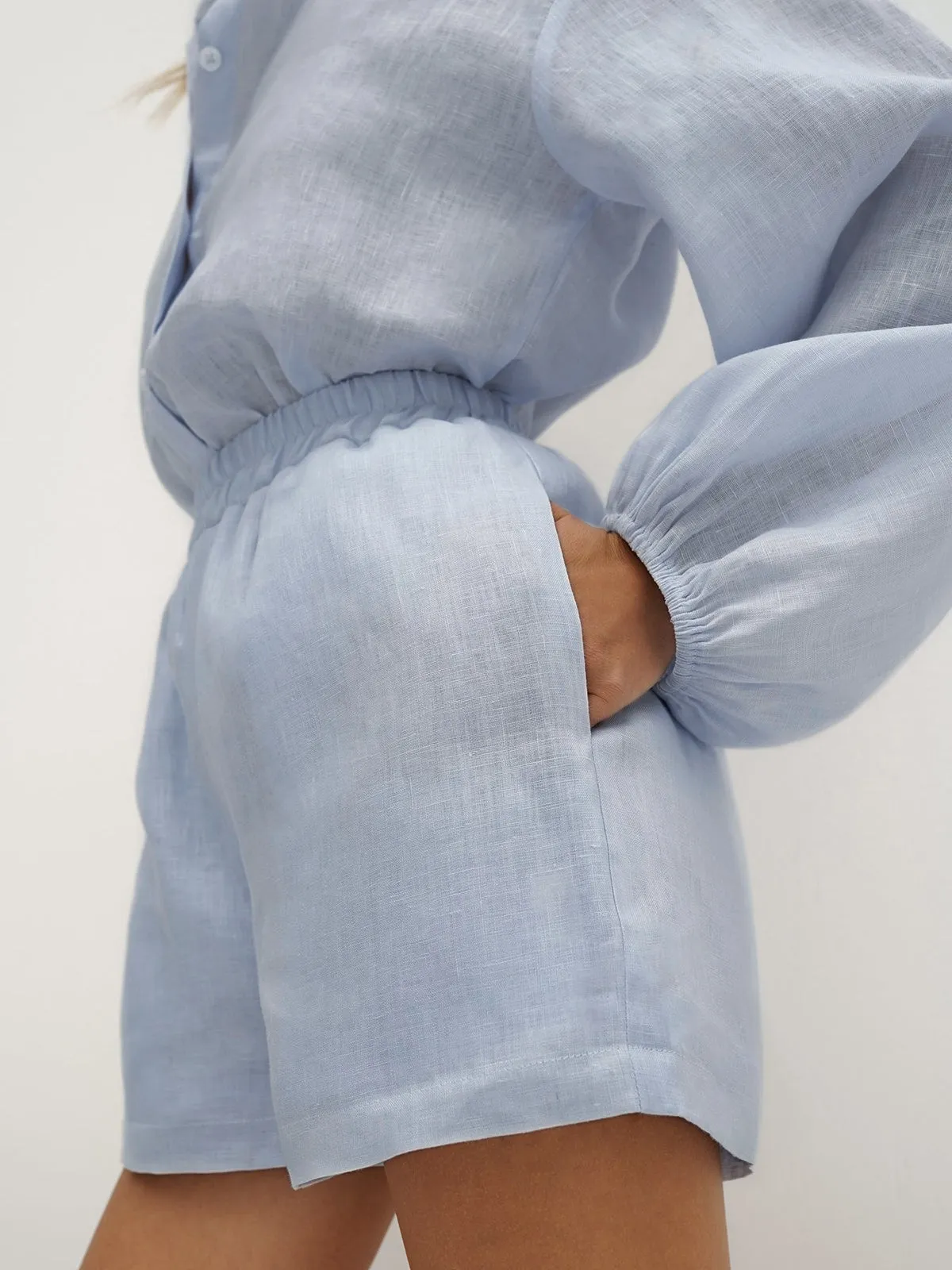 Cotton & Linen Casual Shorts Set sold by COMMENSE product image thumbnail 5