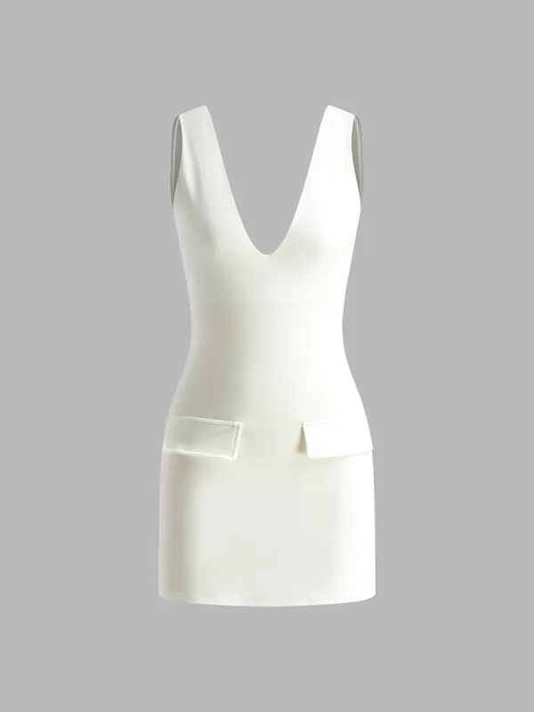 V-Neck Bodycon Tank Dress sold by COMMENSE
