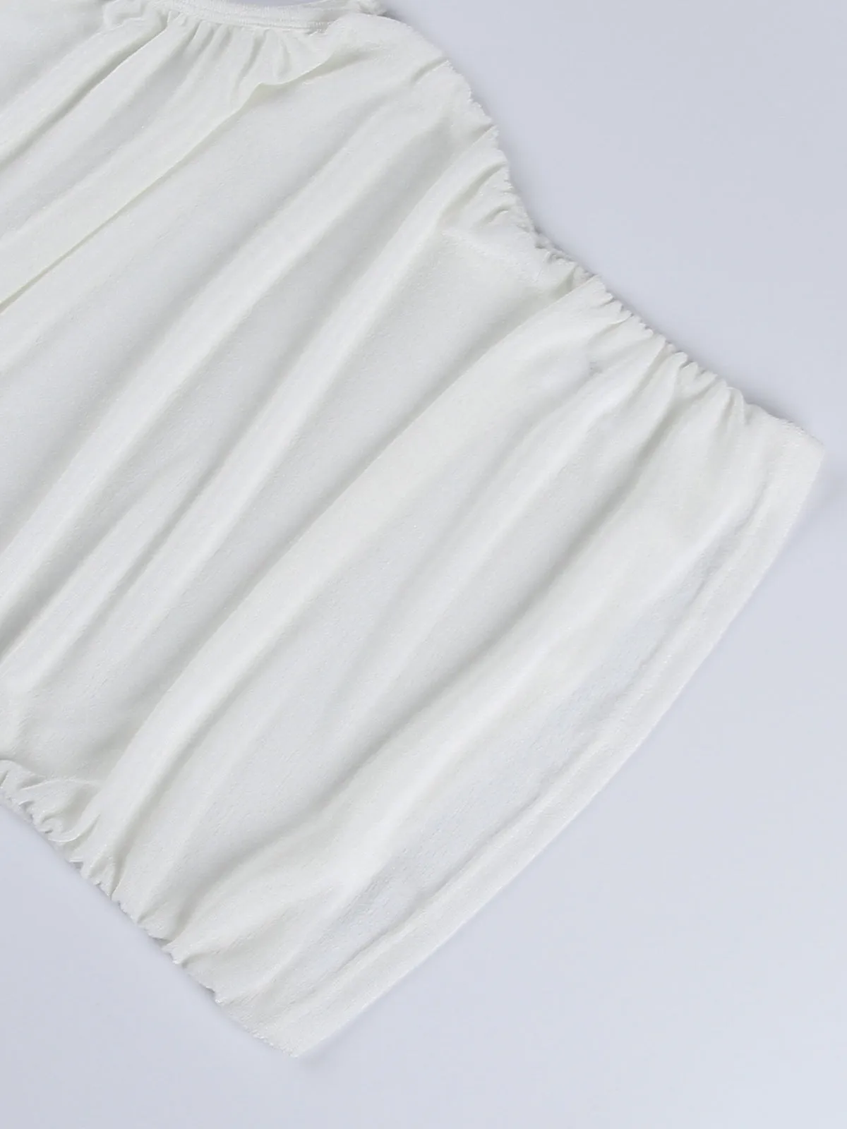 Draped High Neck Rose Decoration Tank Top sold by COMMENSE product image thumbnail 4