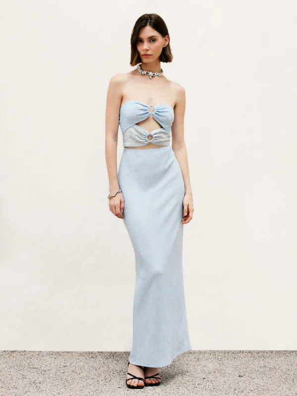 Cutout Strapless Sequin Long Dress sold by COMMENSE