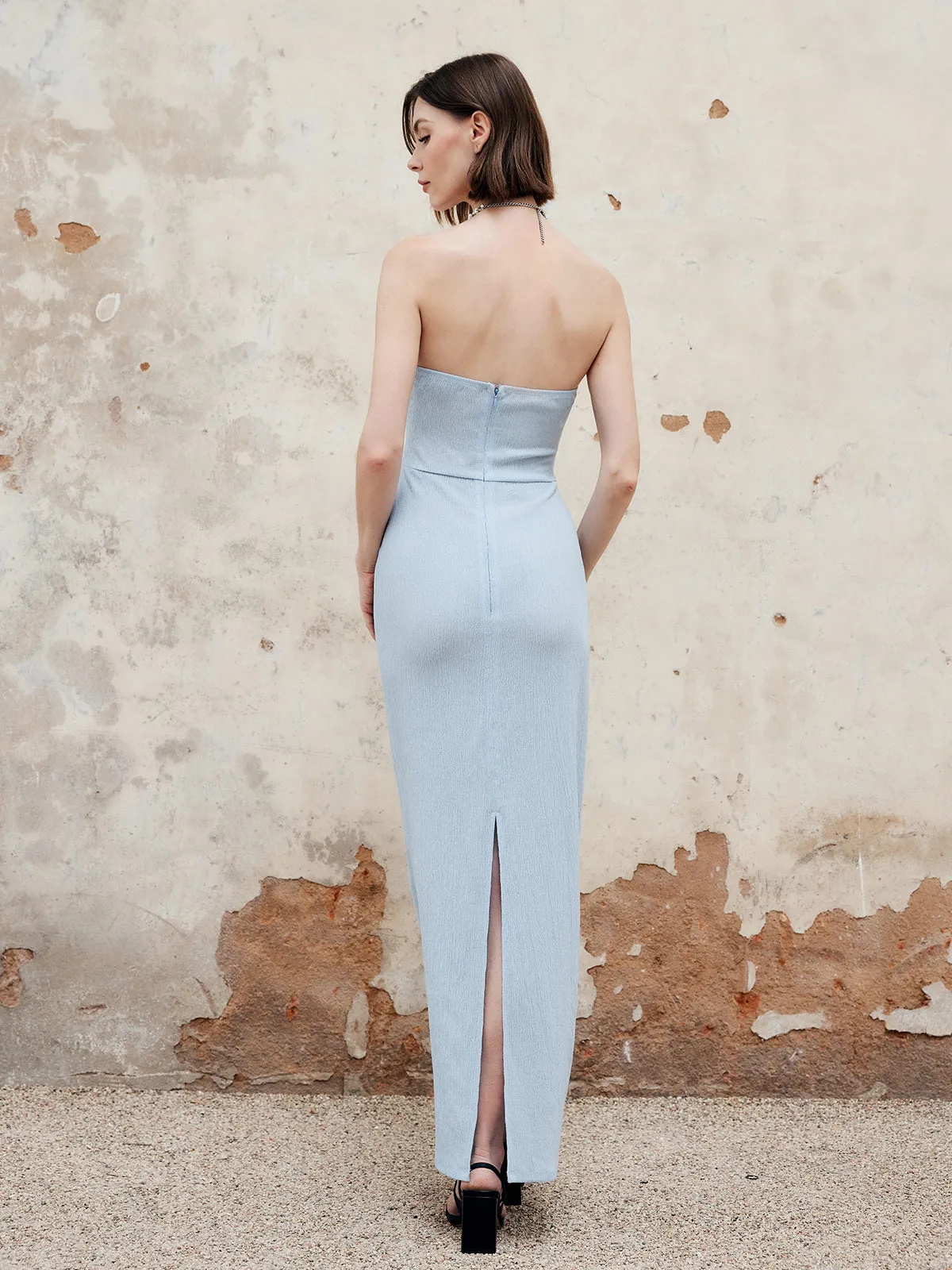 Cutout Strapless Sequin Long Dress sold by COMMENSE product image thumbnail 5