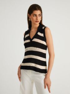 Old Money Aesthetics Stripe Vest sold by COMMENSE