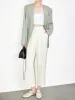 Effortless Pleated Cropped Pants sold by COMMENSE