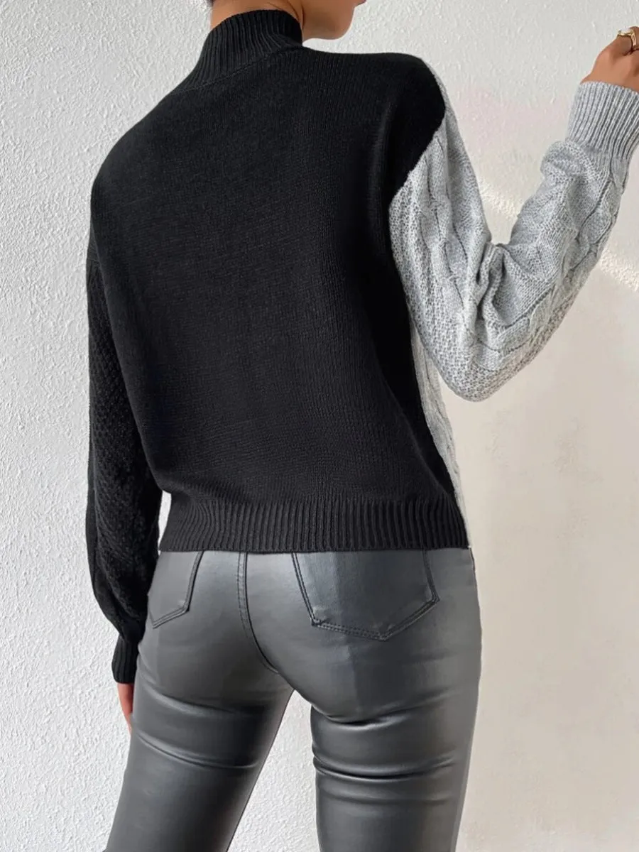 Color Block Pullover Sweater sold by COMMENSE product image thumbnail 3