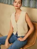 Button Ribbed Cozy Sweater Vest sold by COMMENSE