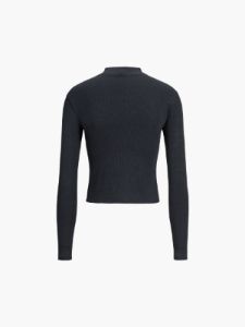 Patchwork Mesh Rib Long Sleeve Shirt sold by COMMENSE