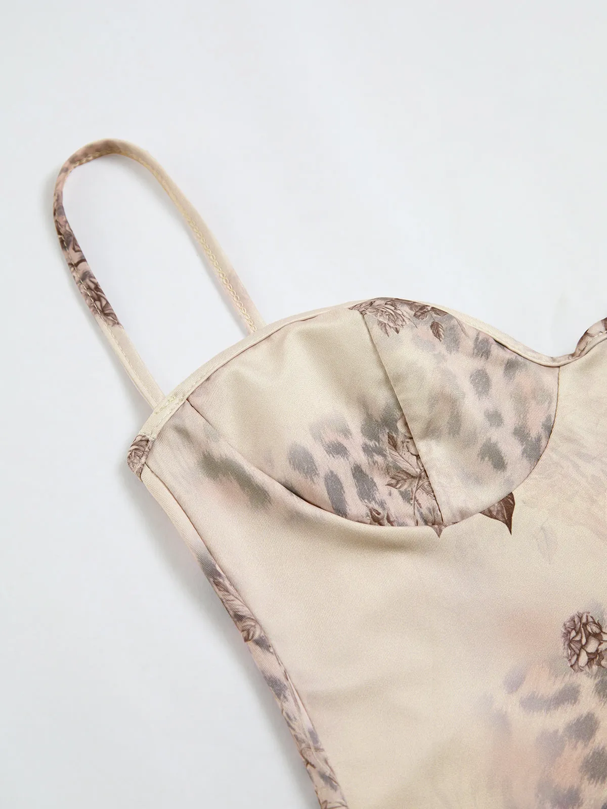 Vintage Floral Print Cami Long Dress sold by COMMENSE product image thumbnail 4