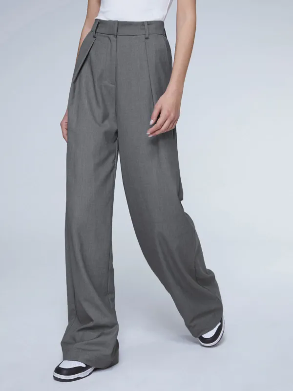 Oversized High Waisted Pleat Front Trousers sold by COMMENSE