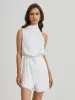 Ruched Satin Jumpsuit sold by COMMENSE